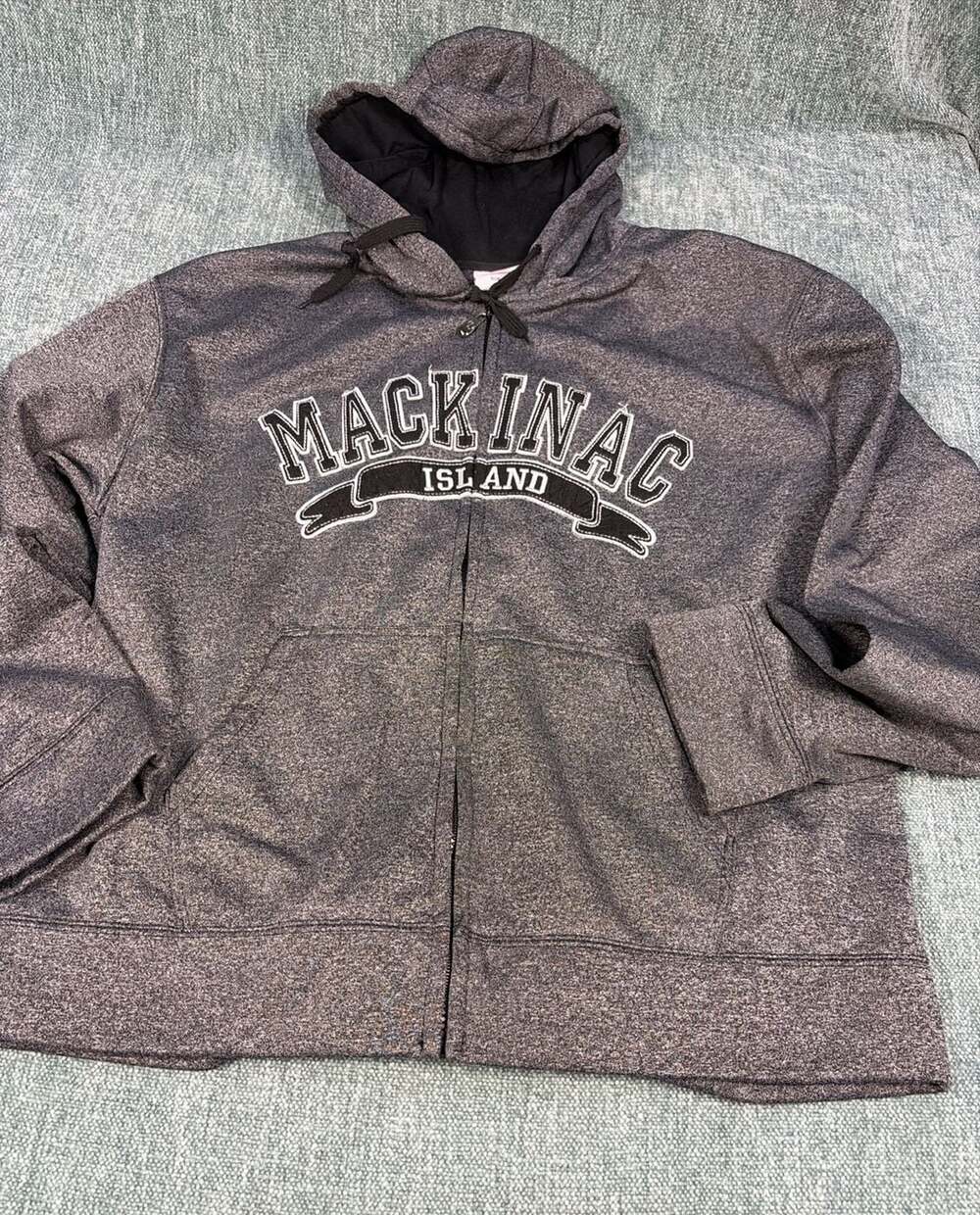 Dimco Apparel Mackinac Island Gray Men’s Heather Full Zip Hoodie Size L
